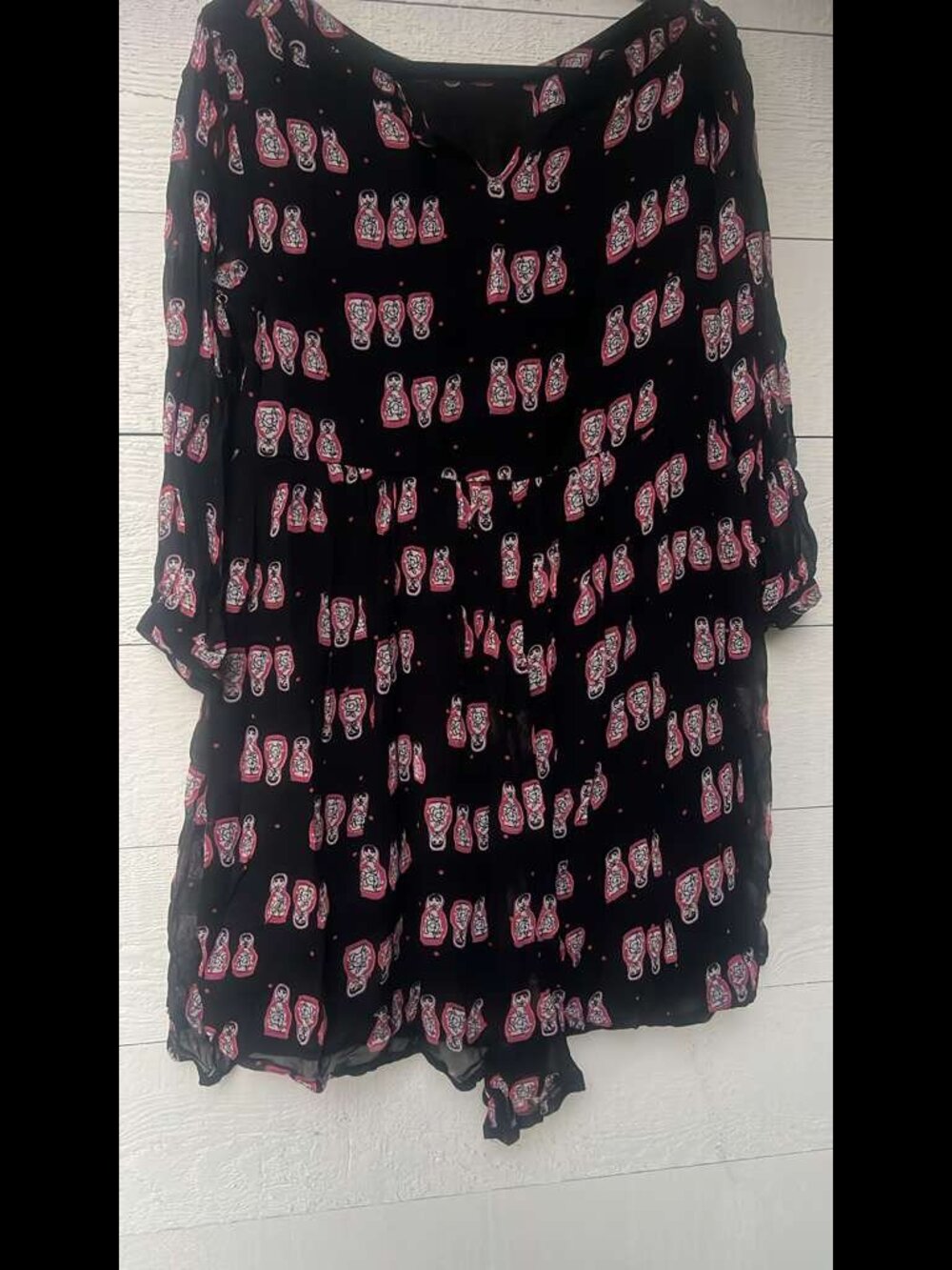 Boho Printed Long Sleeve Dress | Babydoll Style M #222